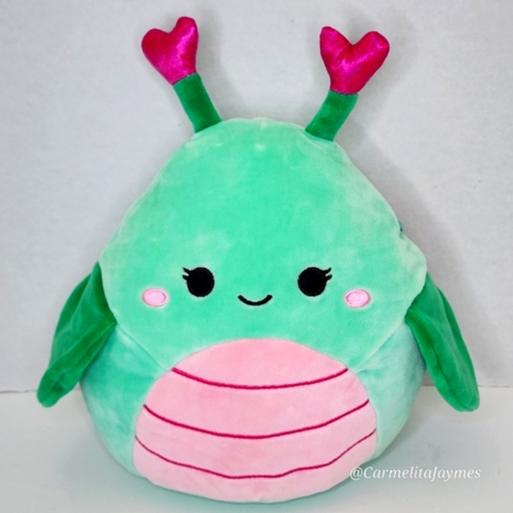 ❤️ MATTEA 🦗FTM Teal Grasshopper Heart Antennae Valentine 2024 Squishmallow NWT